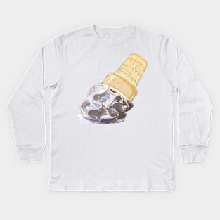 Melted ice-cream (vanilla) Kids Long Sleeve T-Shirt
